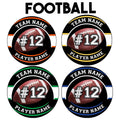 Sports Pinback Buttons with Player Name and Number - 2.25” or 3”
