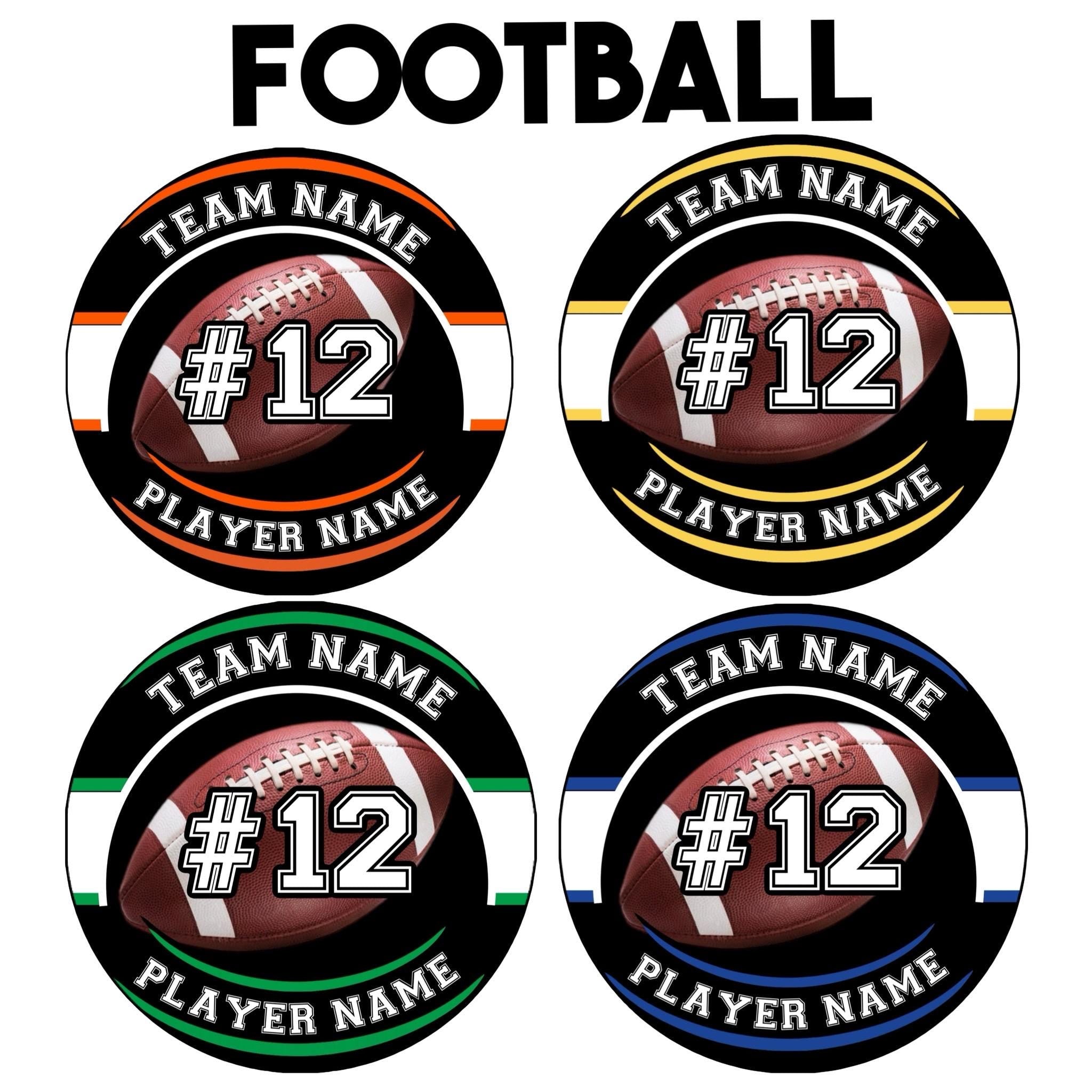 Sports Pinback Buttons with Player Name and Number - 2.25” or 3”