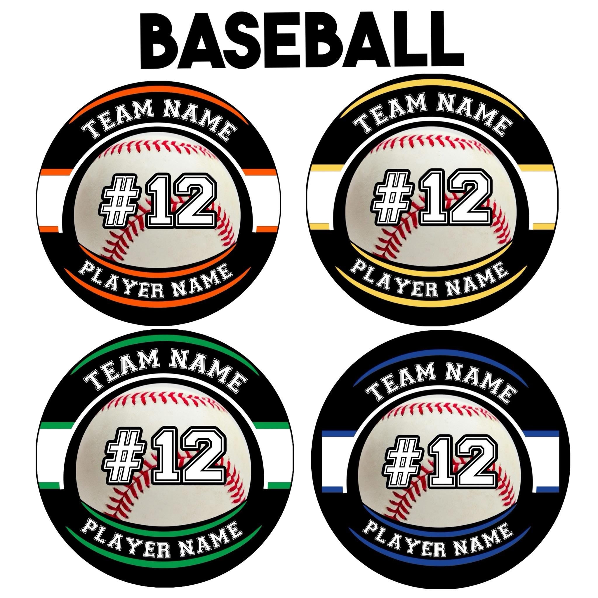 Sports Pinback Buttons with Player Name and Number - 2.25” or 3”