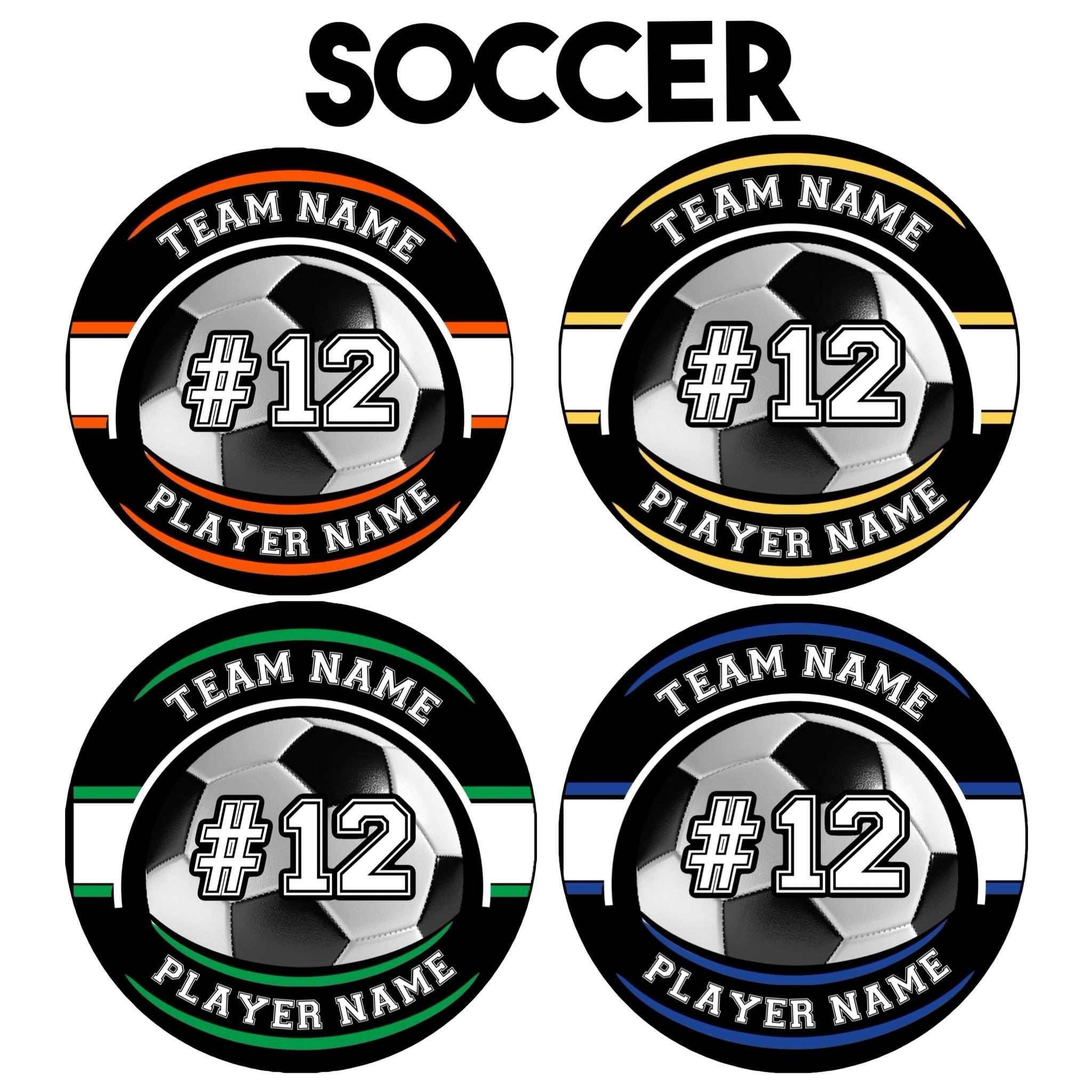 Sports Pinback Buttons with Player Name and Number - 2.25” or 3”