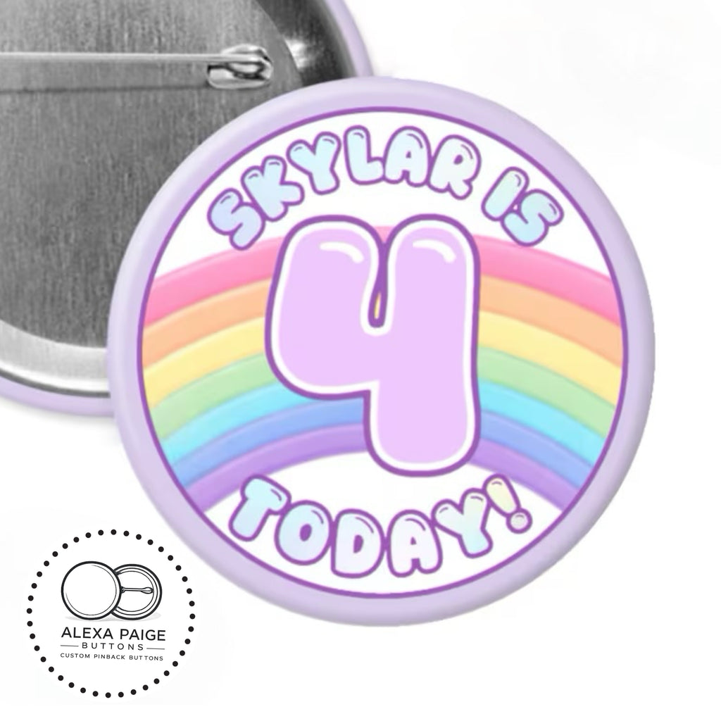 Birthday Pinback Buttons - 2.25” or 3”
