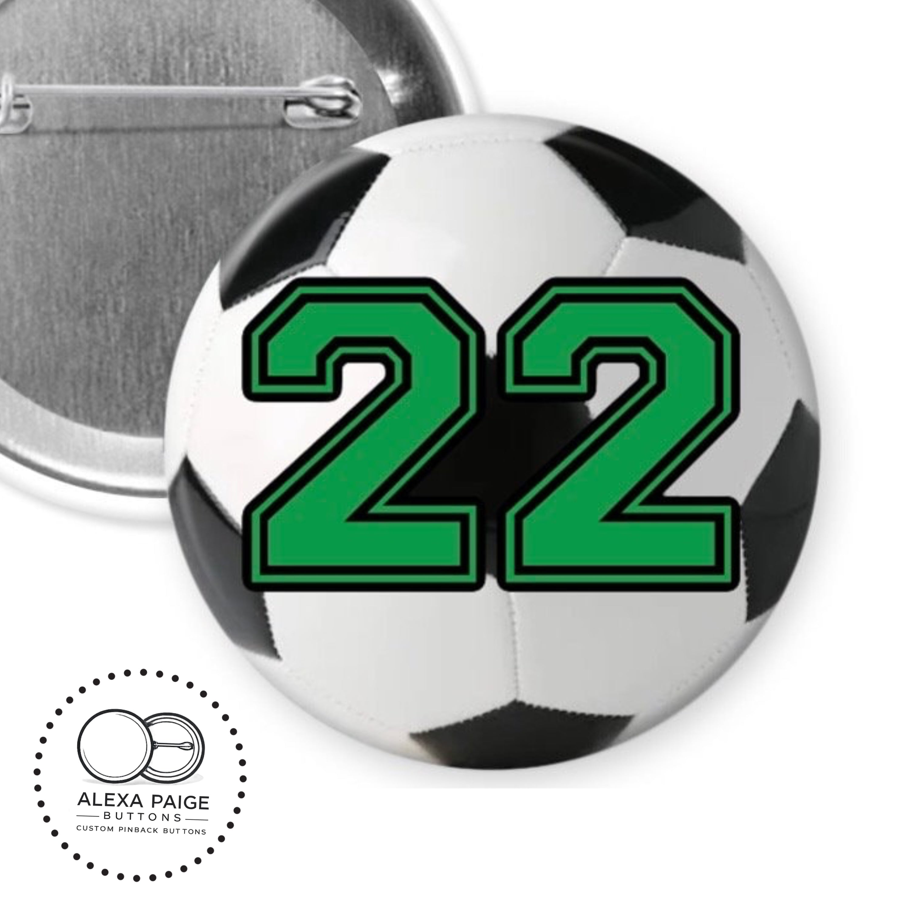 Personalized Sports Team Pinback Button - 2.25” or 3”