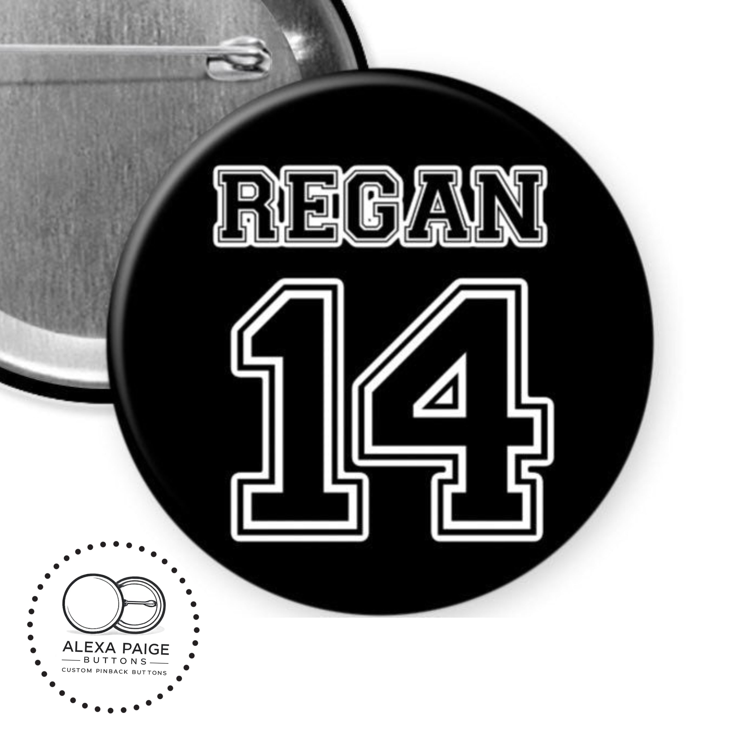 Personalized Sports Team Pinback Buttons - 2.25” or 3”