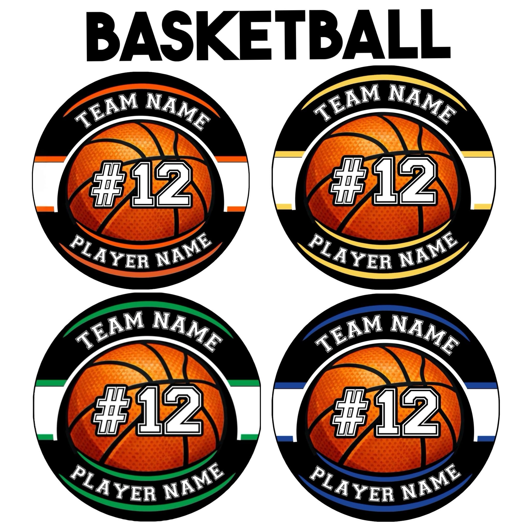 Sports Pinback Buttons with Player Name and Number - 2.25” or 3”