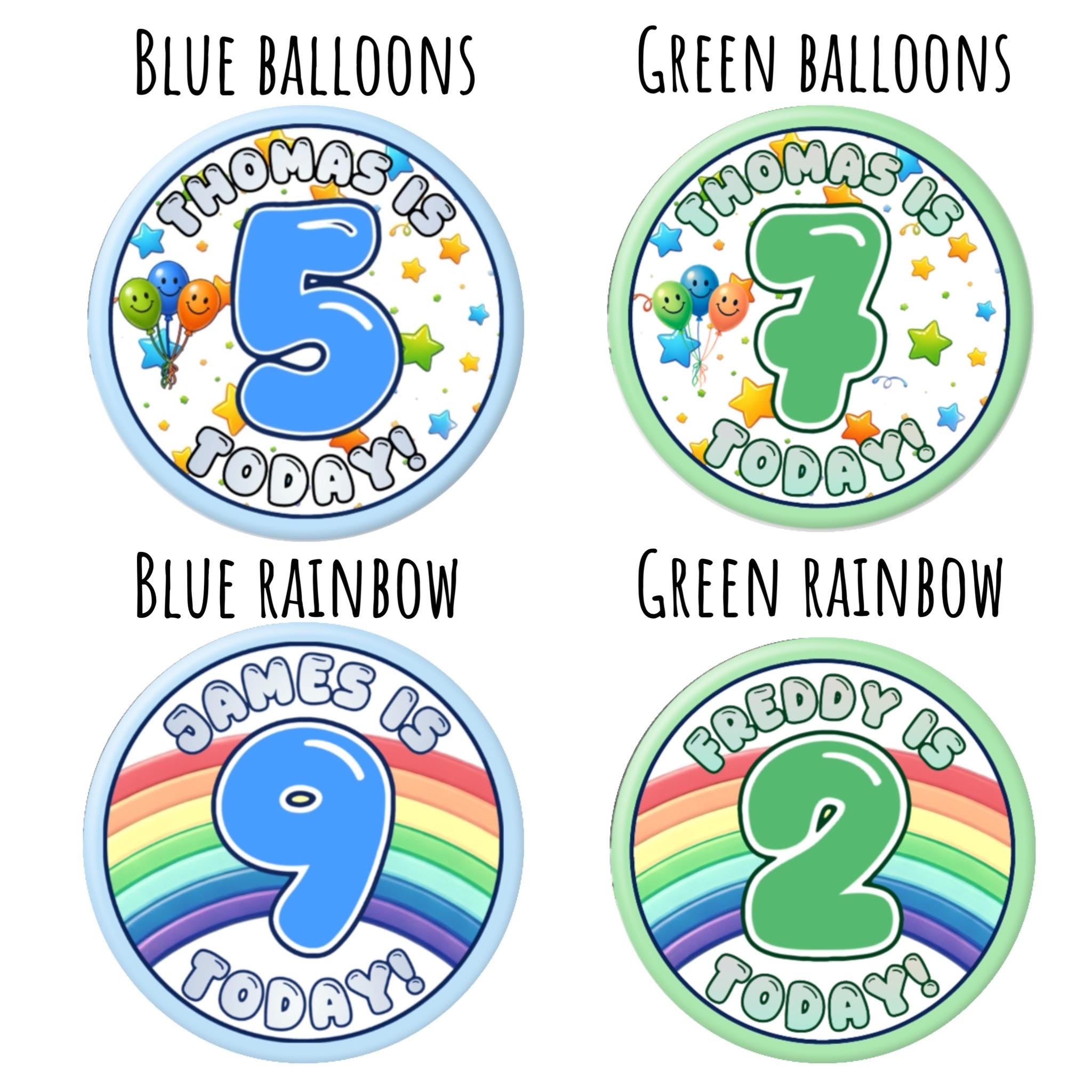 Birthday Pinback Buttons - 2.25” or 3”