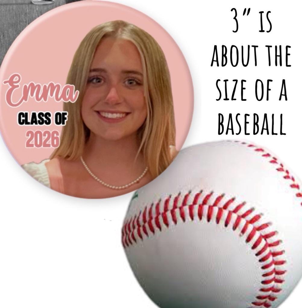 Custom Graduation Buttons  - 2.25” or 3” round